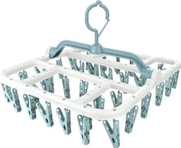 Hanging Sock Dryer with 40 Clips - Foldable Indoor Drying Rack for Socks, Underwear, and Baby Clothes — thumbnail 1