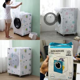 IBBO® - Wasmachine hoes - Wasmachine hoover - Wasmachine beschermer - Wasmachine overtrek - Waterdichte bescherming - Wasdroger beschermhoes - Hoes Cactus -Tot 9 Kg — thumbnail 3