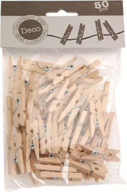 50 Stuks Kleine Houten Knijpers voor Decoratie en Foto's — thumbnail 2