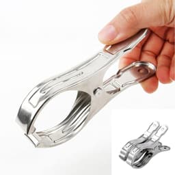 Roestvrij stalen strandhanddoekclip - Winddichte clip voor strandlaken - Badkamer en wasplaats accessoire — thumbnail 1