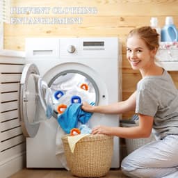Haarverwijderaar voor Wasmachine - Pluisvanger voor Hondenharen en Kattenvacht - Set van 5 in Blauw — thumbnail 2