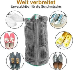Famanu – Schoenwaszak - wasmachine - herbruikbaar - waszak - schoenen met ritssluiting - schoenenzak - grijs — thumbnail 2