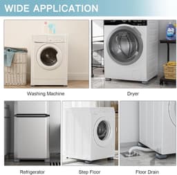 4x Meubelverhogers Grijs - Wasmachine & Droger Voeten - Verstelbare Verhoging voor Bank, Bed of Tafel - 4 cm — thumbnail 3