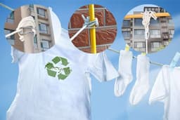 Waslijn Kleding Touw - Drooglijn Buiten - Reizen & Thuis - Verstelbaar Winddicht - 10 Meter - Wit — thumbnail 5