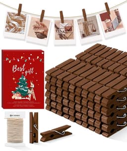 100 Stuks Kleine Gekleurde Houten Wasknijpers 3,5 cm voor Foto's en Knutselen — thumbnail 1
