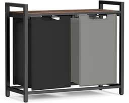 VASAGLE BLH201X01 - Wasmand met 2 Vakken - Afneembare Oxford Stof Zak - Met Opbergrek en Metalen Frame — thumbnail 1
