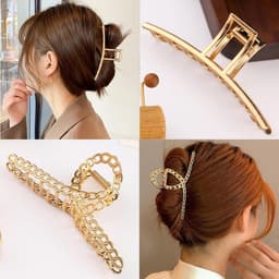 Grote Metalen Haarspeld Klemmen voor Dik en Lang Haar - 3 Stuks — thumbnail 2