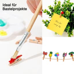 150 Houten Knijpers met Jute Touw voor Fotomuur en Decoratie — thumbnail 2