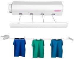 Flexibele Waslijn - Intrekbare Washanger - Binnen Droogrek - Vier Touwen Systeem - Compact Ontwerp - Zoals Getoond