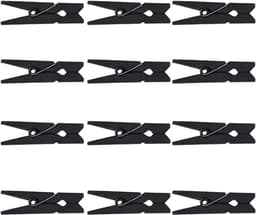50 Stuks Mini Houten Knijpertjes Zwart voor Knutselen en Decoratie — thumbnail 1