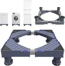 Verstelbare Verhoging voor Wasmachine en Droger met Antislip en Schokdemping — thumbnail 1