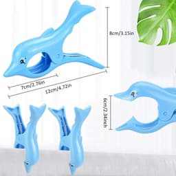Dailygoods - Set van 4 Strandhanddoekclips voor Winddichte Bevestiging — thumbnail 3