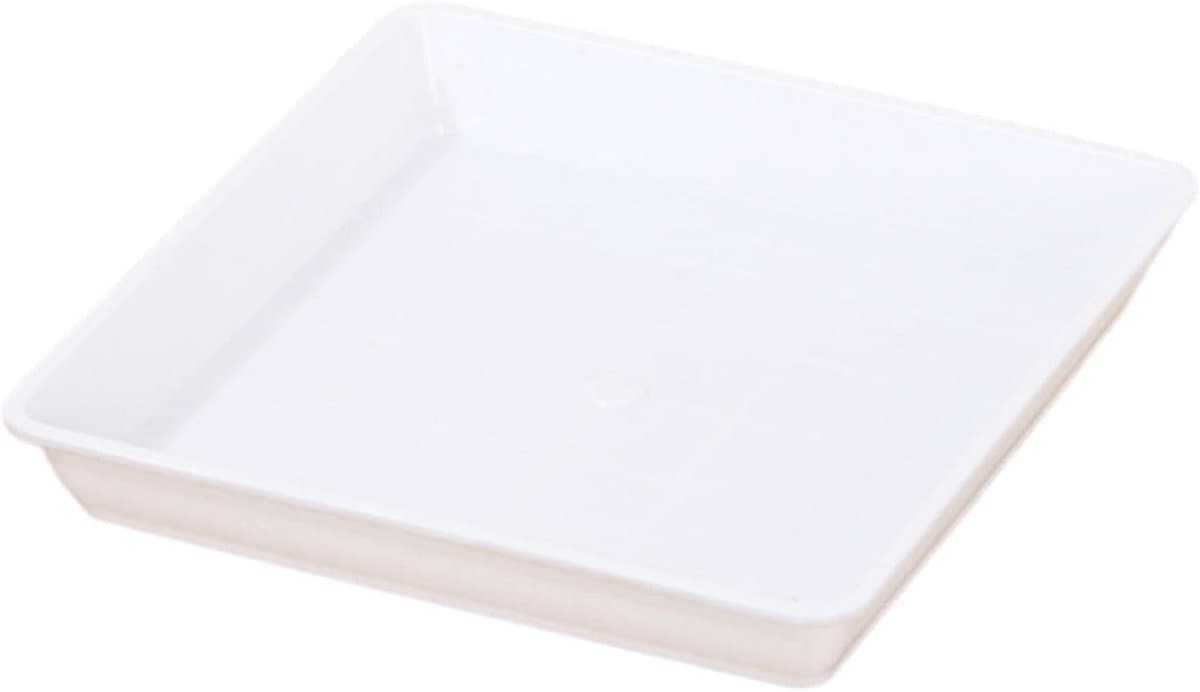 Vierkante lekbakken - Opvangbakken - Water opvang - Binnen en buiten - 35 cm - Wit — afbeelding 1