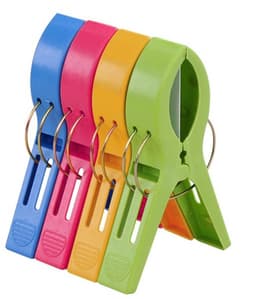 Dailygoods- Strandlaken Knijpers 8 Stuks - Kunststof Klemmen - Zonnebed Klemmen - Tafelkleed Klemmen - Kamperen - Sterk en Duurzaam — thumbnail 4