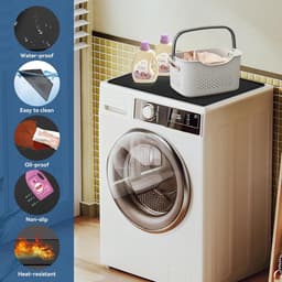 Wasmachine Droger Mat - Apparaat Beschermer - Apparaten Beschermen - Antislip Waterdicht - 60 x 50 cm - Zwart — thumbnail 3