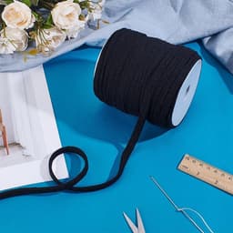Vervangingskoord van 40 m, 10 mm plat katoen in wit voor joggers, jassen en tassen — thumbnail 3