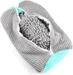 Waszak voor Schoenen - Herbruikbare Zipper Tas voor de Wasmachine, Perfect voor Sportschoenen, Tennis- en Wandelschoenen, 2 Stuks, Grijs — thumbnail 2
