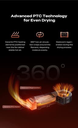 Filament Droger - Dehydrator Spoelen - 3D Printen - Actieve Ontvochtiging - 38 x 29 x 27 cm - Wit — thumbnail 3