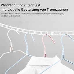 Waslijn met Haken - Outdoor Kledinglijn - Kamperen en Reizen - Uniek Winddicht Ontwerp - 500 cm Lengte - Meerkleurig — thumbnail 4