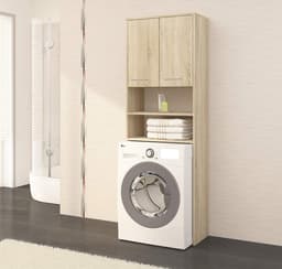 Wasmachine Ombouw - Opbouwmeubel - Kast Wasdroger - Meubel - strak look — thumbnail 2