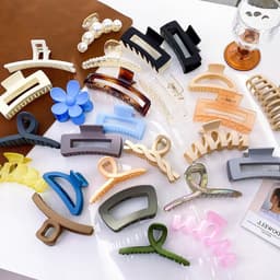 Haarklemmen Set - Grote Klauwen - Haar Stijlen - Antislip Grip - 2 Stuks - Paars — thumbnail 1