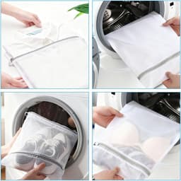 Set van 4 Wasnetten met Rits, Ideaal voor Delicate Was, Reisaccessoires en Huishoudelijk Gebruik (20x30cm/30x40cm) — thumbnail 4