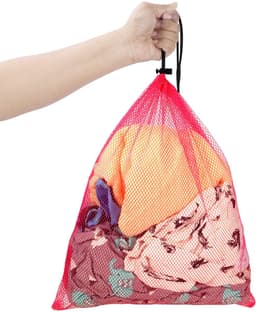 Allecto - Veelkleurige Nylon Gaas Waszakken - Waszak met Trekkoord - 10 Stuks - 35,5 x 40 cm - Geschikt voor Reizen, Sport en Opslag — thumbnail 2