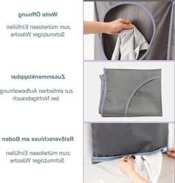Hanging Laundry Basket met Zuignappen en RVS Deurhaken, Ideaal voor Kledingverzameling en Ruimtebesparing — thumbnail 3