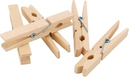 200 stuks berkenhouten wasknijpers van 7,2 cm, natuurlijke clips voor wasgoed, knutselen en foto's — thumbnail 2