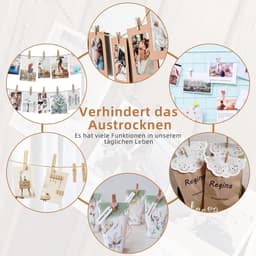 200pcs Mini Clothes Pegs - 26mm Kleine Houten Clips - Foto Klemmen - Kantoor Benodigdheden voor Klassenlokalen - Wanddecoratie voor Foto's — thumbnail 4