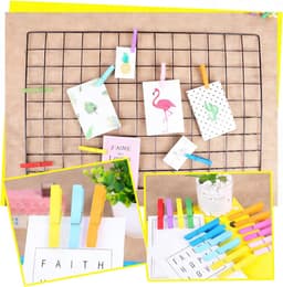 Houten Wasknijpers - Decoratieve Knijpers Fototouw - Foto's Ophangen - Kleine Houten Klemmen - 100 stuks - Veelkleurig — thumbnail 5