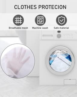 Dailygoods- Waszak 4 Stuks - Grote Waszak - Waszakken voor Wasgoed - Opbergtas voor Kleding - Duurzaam en Herbruikbaar - Beschermt Kleding - Wasnet — thumbnail 4