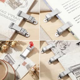 Set van 10 metalen klemmen voor knutselwerk en kantoor - Antislip krokodillenklemmen voor gordijnen, foto's en meer — thumbnail 2
