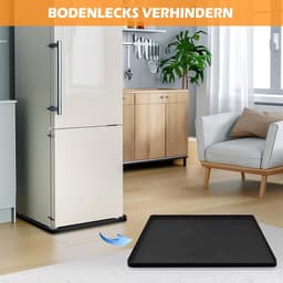 Lekbak Dekschaal - Opvangbak Siliconen - Apparaat Beschermen - Hoge Rand - 60 x 60 cm - Donker — thumbnail 2