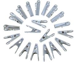 Roestvrijstalen Wasknijpers - Duurzame Kledingknijpers - Kleding Drogen - Zachte Grip Kunststof Pads - 6 cm - Zilver