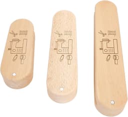 Kleermakers Klepper Set - Naai Gereedschap Stof - Stoffen Strijken - Massief Hout - 3 maten - Natuurlijk Hout — thumbnail 1
