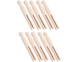 Allecto - Handgemaakte Houten Wasknijpers - Set van 10 - Duurzaam en Creatief Gebruik - Perfect voor Knutselen - Ideaal voor Drooggebruik - Handig