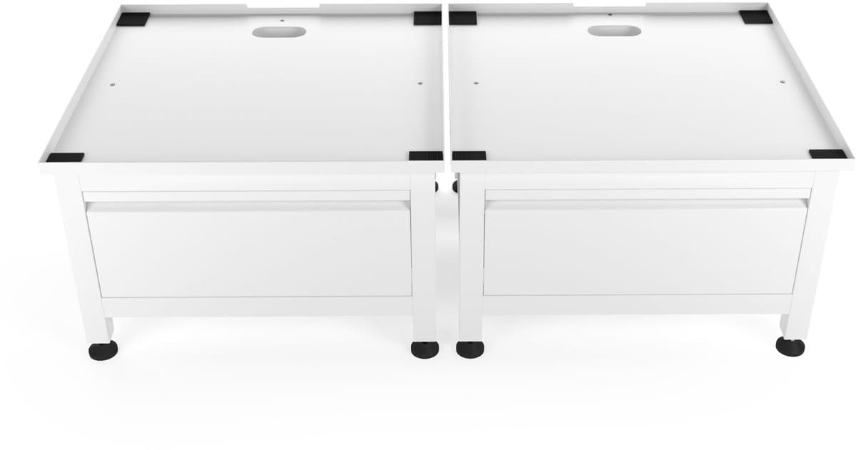 Wasophoogte® Wasmachine verhoger met lade - Dubbele wasmachine opbouwmeubel - Wasmachine sokkel - 42cm hoog - Wit - Universeel - 65*60,5 (LxB) - Inclusief wandbeugels — afbeelding 1