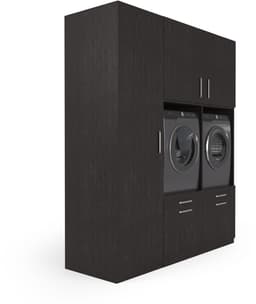 Wasophoogte® Wasmachine Kast Stockholm - Wasmachine verhoger - Wasmachine ombouw - 700(D)*1930(B)*2350(H) mm - Zwart — thumbnail 4