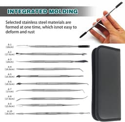 Dubbelzijdige Wasknijpers - Roestvrijstaal - 10 Stuks - Met Opbergtas — thumbnail 4