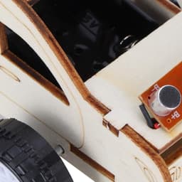 2-set houten spraakgestuurd voertuig DIY speelgoedautokit Wetenschappelijk experimenteel hulpmiddel voor kinderen — thumbnail 3