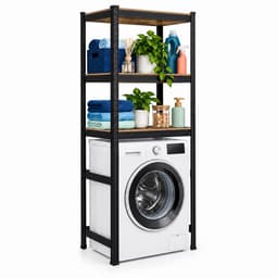 Wasmachine rek - 180x70x40 cm - 600 kg - zwart-bruin — thumbnail 1
