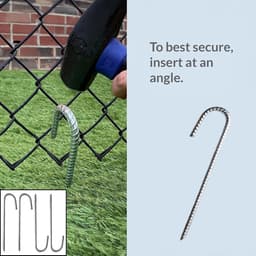 SnelShoppen - Ground Anchor Trampoline 30 cm, 4 Stuks Grondpinnen, Gegalvaniseerd Staal, J-vormige Grondankers, Tentpinnen met Hamerpunt voor Tenten, — thumbnail 4