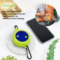 Waslijn uittrekbaar, draagbare campingwaslijn 10m, reis, vakantie, outdoor, waslijn voor badkamer, waskeuken, tuin of reizen (Groen) — thumbnail 3