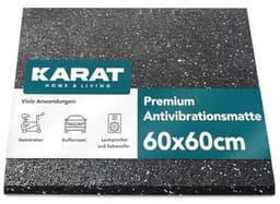 Anti-vibratie mat 60 x 60 cm - 2 cm dik - Geluidsisolatie - Rubber pad voor wasmachine, droger en fitnessapparatuur — thumbnail 1