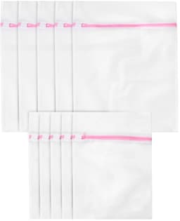 IMPERATORIS® Waszakjes voor Wasmachine - Bescherming voor Fijne Was en Schoenen - Mesh Wasnet met Rits - Voorkomt Slijtage - Set van 10 - Rosé - 30 x 40 cm en vijf van 40 x 50 cm — thumbnail 4