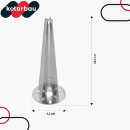 Kotarbau - Grondanker voor Tuinlampen - Rond 115 mm - Set van 2 Stuks - Verzinkt Staal — thumbnail 5