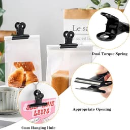 Set van 10 Grote Zwarte Bulldog Clips (90mm) - Sterke Metalen Klemmen voor Foto's, Documenten en Keuken — thumbnail 4