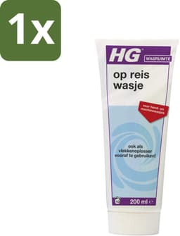 1 x HG Op Reis Wasje 200 ml - Op Reis Wasmiddel - Wasmiddel Voor Reizen - Wasmiddel Met Wasverzachter - Wasmiddel Voor Vlekken - Handwas — thumbnail 1