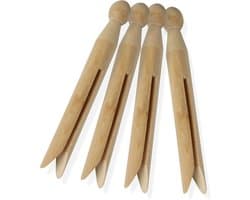 Houten Wasknijpers Traditioneel Set van 100 Stuks Natuurlijk